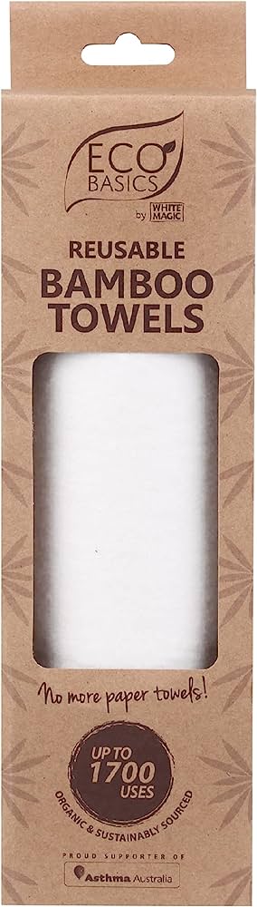 White Basics Reusable Bamboo Towels