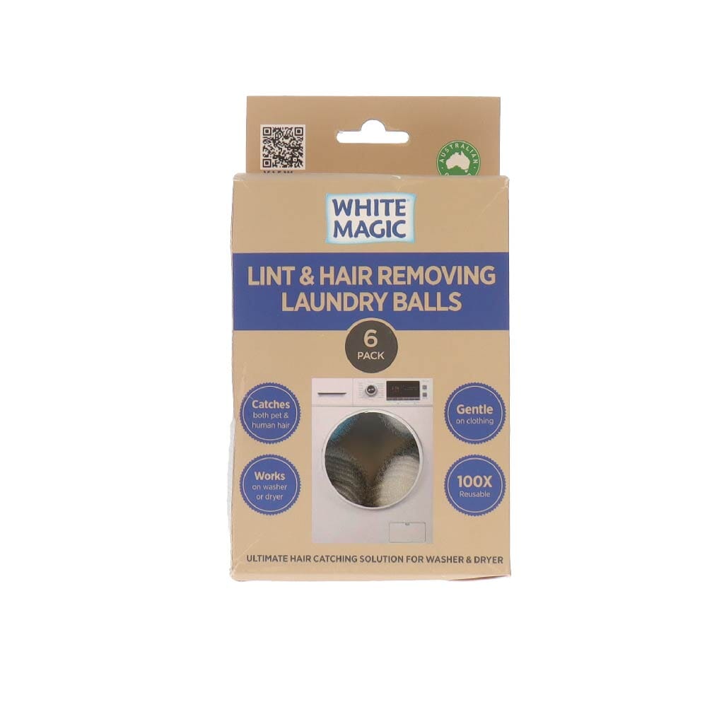 White Magic Lint & Hair Removing Laundry Balls Cleaning Equipment The Cooks Kitchen 