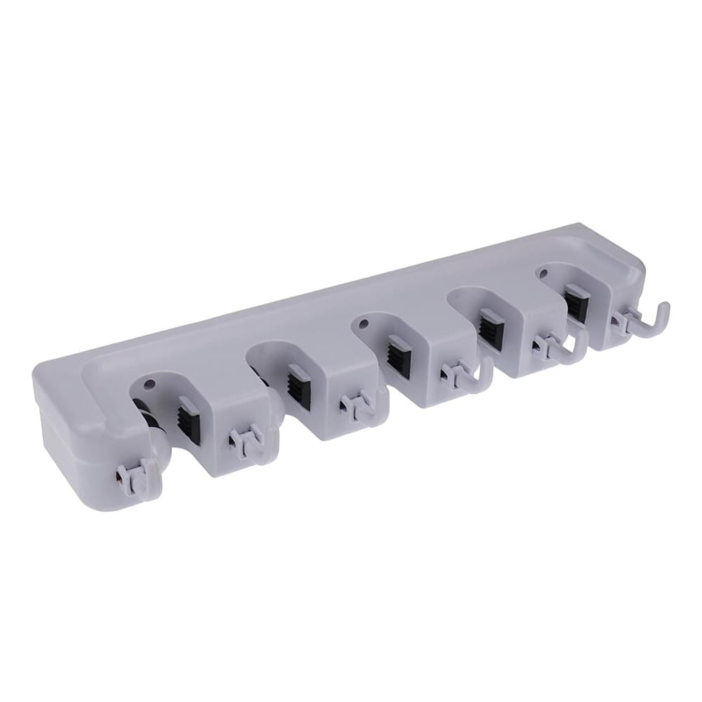 White Magic Broom Holder - Large Kitchen Cupboard Storage The Cooks Kitchen 