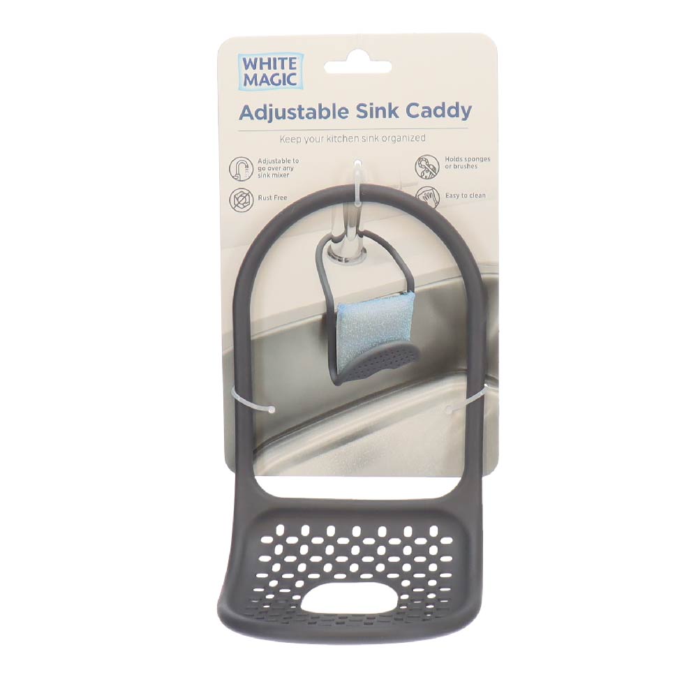 White Magic Adjustable Sink Caddy