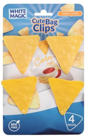 White Magic Cute Bag Clips - Corn Chips