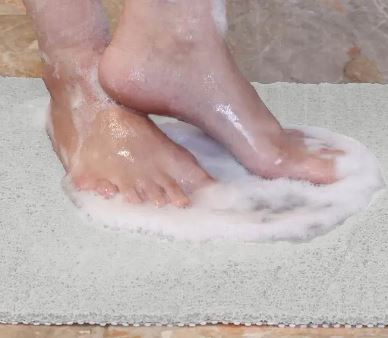 White Magic Non-slip Shower Mat - Platinum