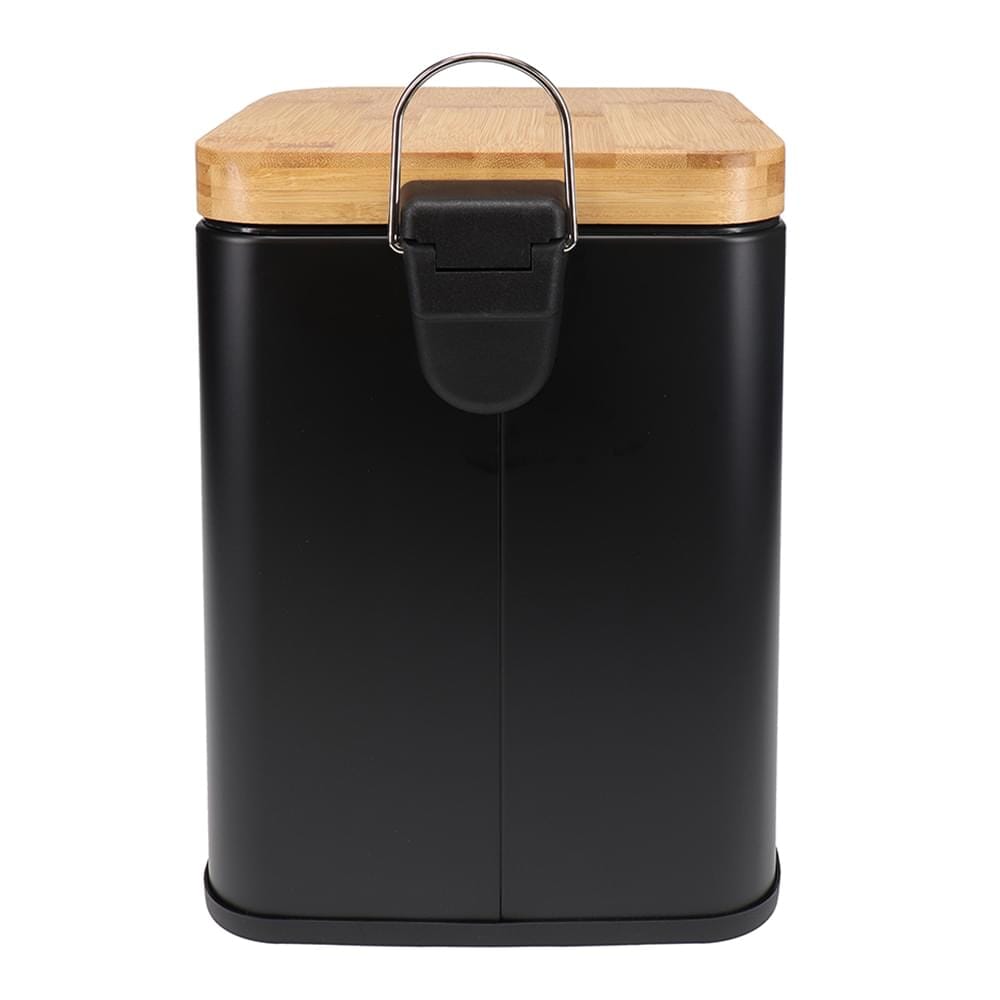 Eco Basics Rubbish Bin Square 6l - Black Rubbish Bins The Cooks Kitchen 