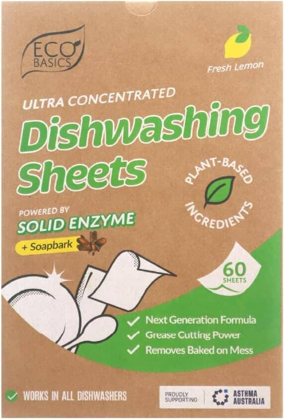 Eco Basics Dishwashing Sheets - Fresh Lemon Cleaning Equipment The Cooks Kitchen 