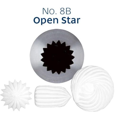 Loyal No. 8b - Open Star Piping Tips The Cooks Kitchen 