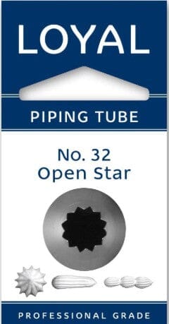 Loyal Piping Tip - No.32 Open Star Piping Tips The Cooks Kitchen 
