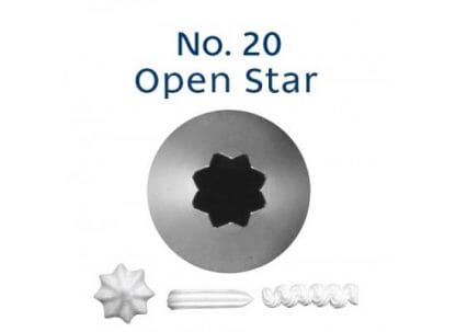 Loyal No. 20 Open Star Standard S/s Piping Tips The Cooks Kitchen Mandurah 