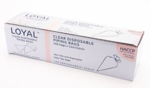 Loyal Clear Disposable Piping Bags 100pk 22'/56cm