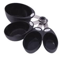 Mondo Measuring Cup Set Black 4 Piece Scales The Cooks Kitchen 