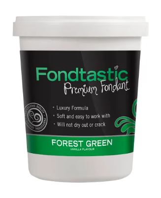Fondtastic Vanilla Flavoured Fondant 2lb/908g - Forest Green