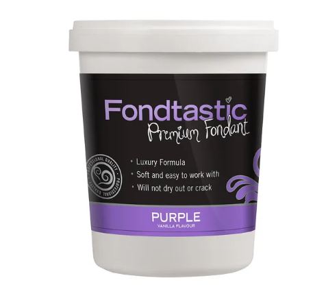 Fondtastic Vanilla Flavoured Fondant Purple 2lb/908g