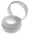 Mondo Cookie Cutter Round Double Sided Crinkle/plain 6pc