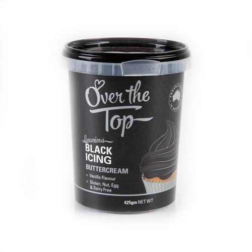Over The Top Buttercream - Black - 425g
