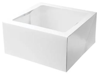 Mondo White Cake Box 6in Tall Square - 12x12"