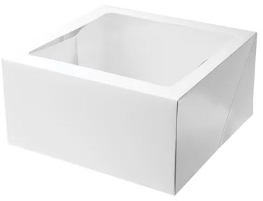Mondo White Cake Box 6in Tall Square - 14x14"