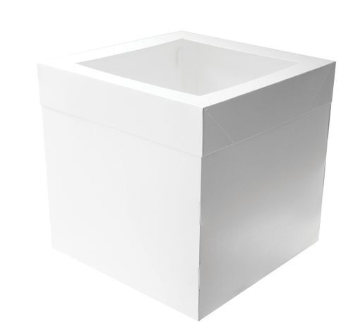 Mondo White Cake Box 10in Tall Square - 10x10"
