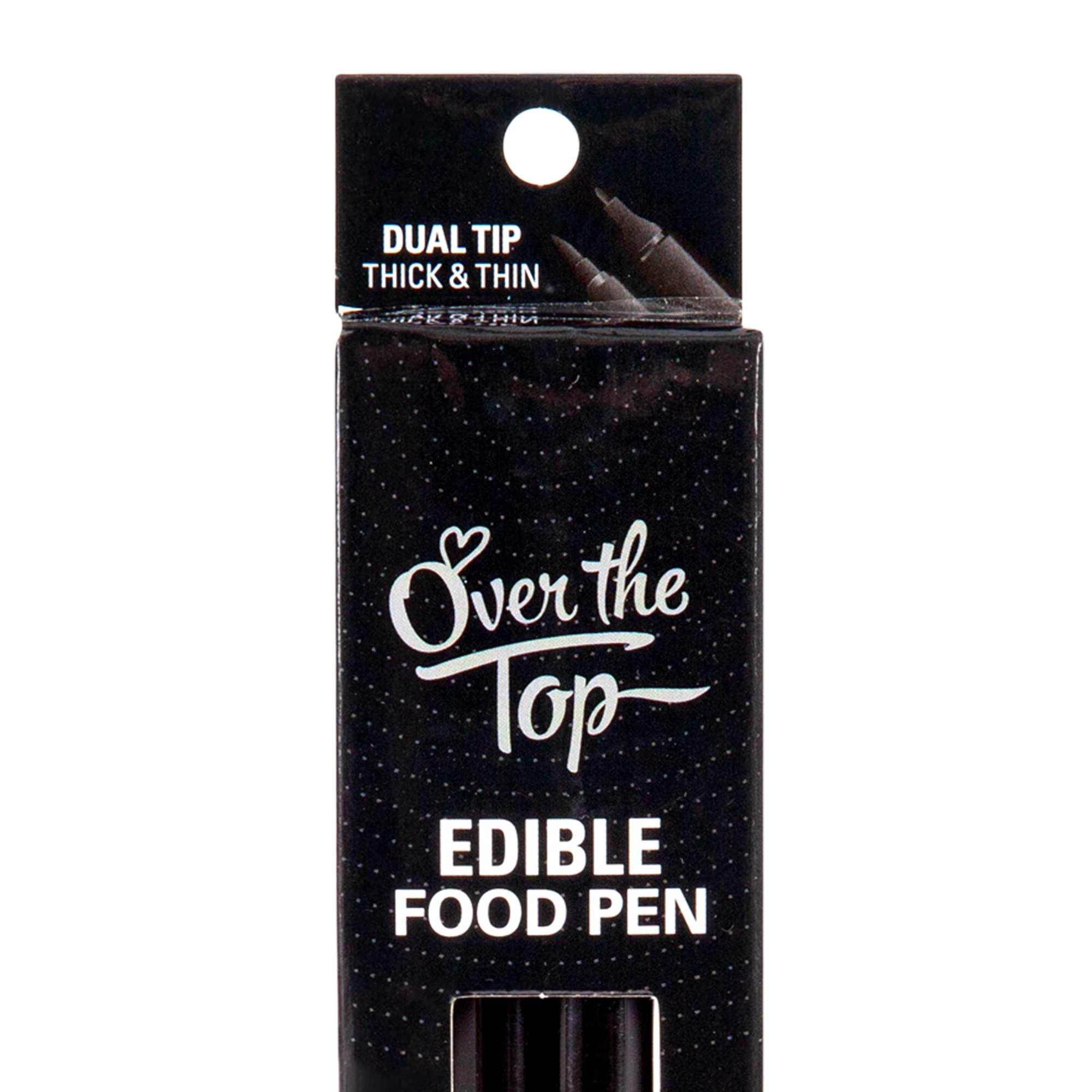 Over The Top Edible Food Pen - Set Of 2 Black Pens