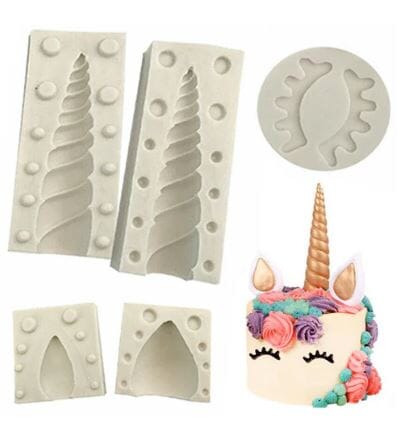 Mondo 5 Pce Unicorn Set Silicone Mould Sugar Craft The Cooks Kitchen 