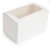 Mondo White Cupcake Box - 2 Cup - 4x7