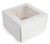 Mondo White Cupcake Box - 4 Cup - 7x7