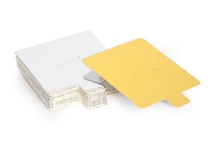 Mondo Compressed Double-sided Gold/silver Cake Slip Square 80mm Boards & Boxes & Packaging The Cooks Kitchen 