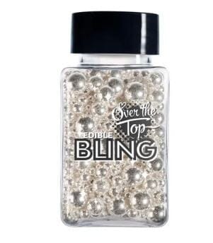 Over The Top Edible Bling Silver Balls Medley - 2mm To 8mm - 75g Edible Decorations The Cooks Kitchen Mandurah 