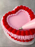 Mondo Heart Cake Board 8in White - 3mm Compressed