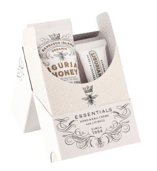Maine Beach Organic Ligurian Honey (with Italian Blood Orange) Essentials Set With Lip Lustre & Hand Nail Creme 