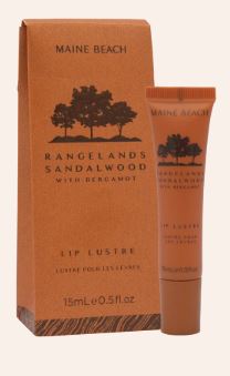 Maine Beach Rangelands Sandalwood (with Bergamot) Lip Lustre 15ml