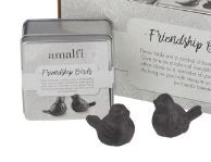Amalfi Friendship Birds 2pcs Set Rustic Brown 4x7cm