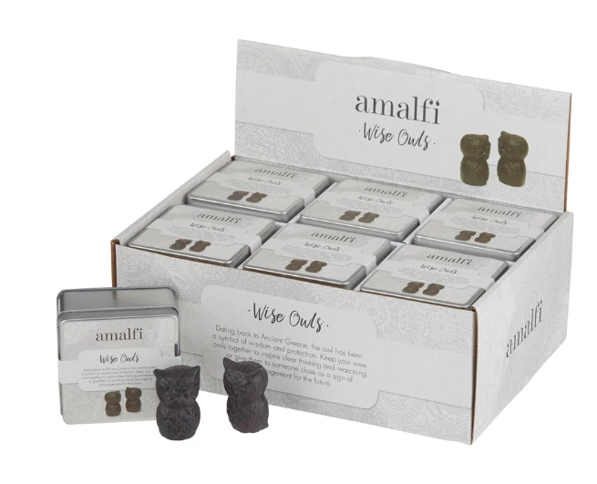 Amalfi Wise Owls 2pcs Set Rustic Brown