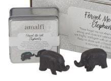 Amalfi Forget Me Not Elephants 2pcs Set Rustic Brown 4x7cm To be sorted The Cooks Kitchen 