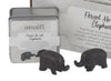 Amalfi Forget Me Not Elephants 2pcs Set Rustic Brown 4x7cm