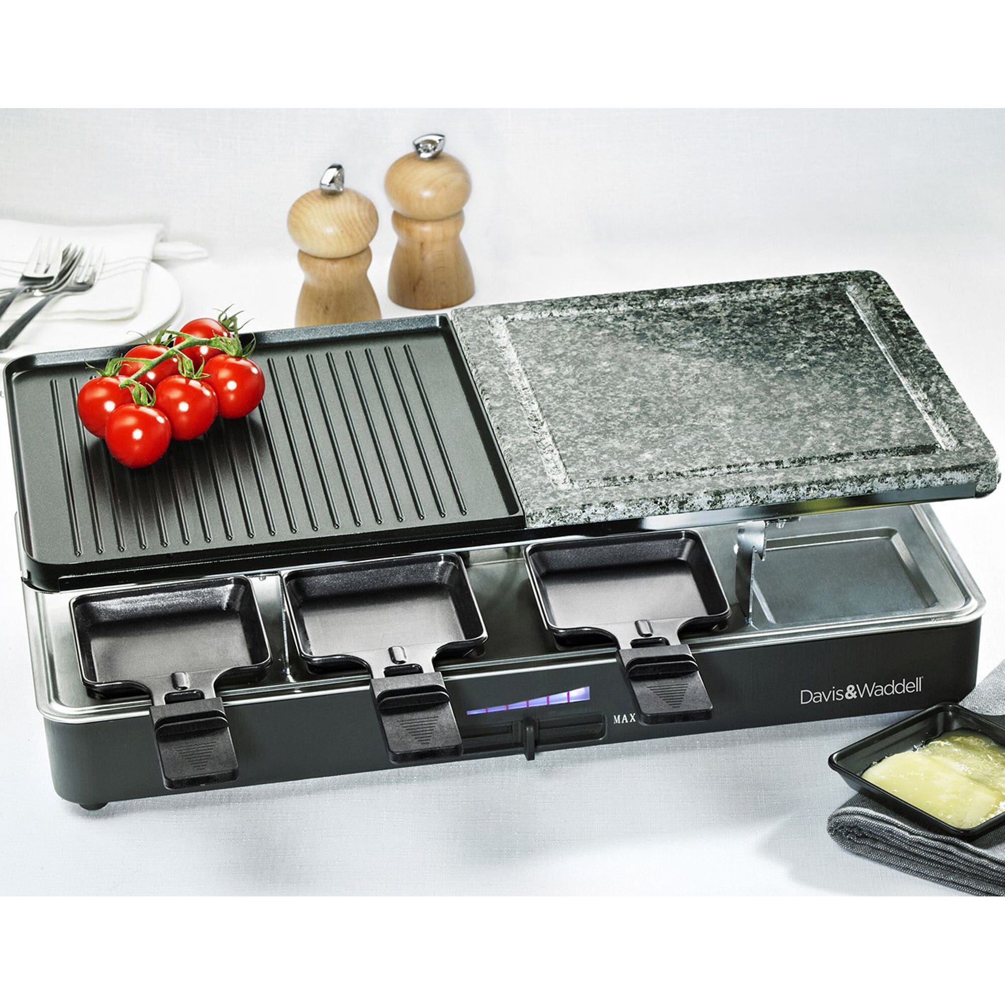 8 Person Electric Party Grill 46x23cm - Black Contact Grills The Cooks Kitchen 