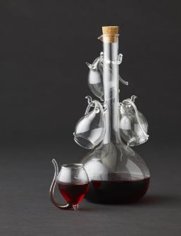 Davis & Waddell Fine Foods 5pc Port Set, 800ml Flask, 60ml Sippers