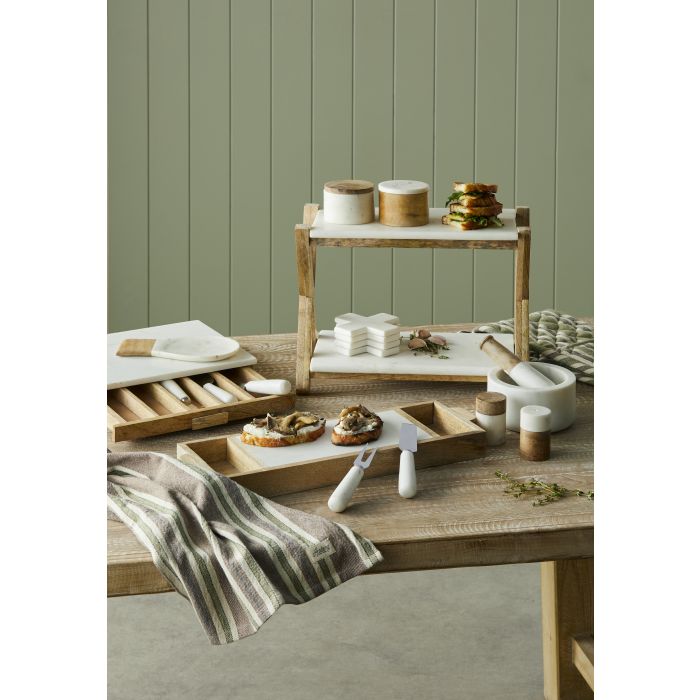 Academy Eliot Spoon Rest White & Natural 20x11x1cm