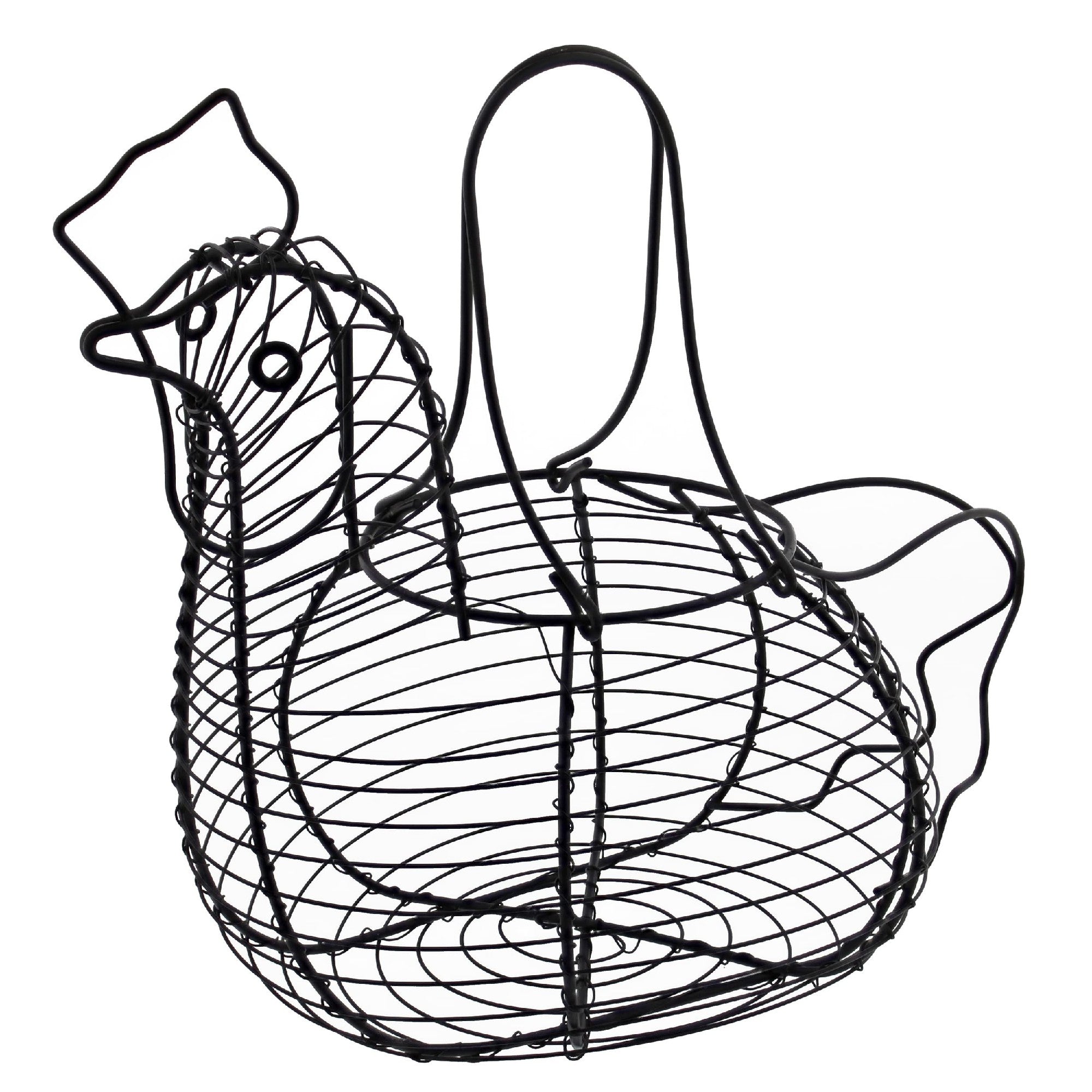Pantry Chicken Egg Basket Black 35x14x28cm