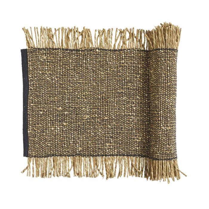 Shari Runner 40x150cm - Black Placemats & Coasters The Cooks Kitchen 