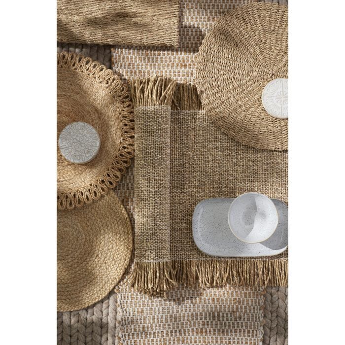 Shari Runner 40x50cm - White/natural Placemats & Coasters The Cooks Kitchen 