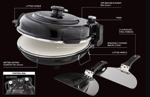 Masterpro Ultimate Pizza Oven - Black Pizza Ovens The Cooks Kitchen Mandurah 