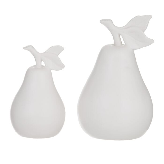 Emporium Pear Sculpture Set Of 2 White The Cooks Kitchen 