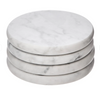 Davis & Waddell Nuvolo Marble Coaster 4pcs Set White