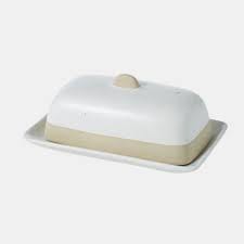 Davis & Waddell Jenson Butter Dish 11x9x8cm - White Bread & Butter Storage The Cooks Kitchen 
