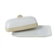 Davis & Waddell Jenson Butter Dish 11x9x8cm - White