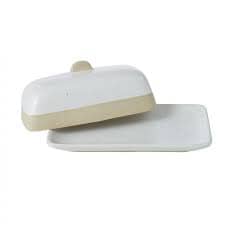 Davis & Waddell Jenson Butter Dish 11x9x8cm - White Bread & Butter Storage The Cooks Kitchen 