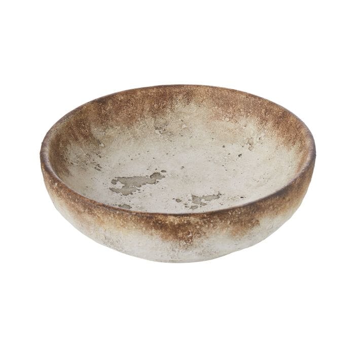 Amalfi Distressed Two Toned Ceramic Decorative Bowl 28.5x28.5x9cm Vases & Planters The Cooks Kitchen 