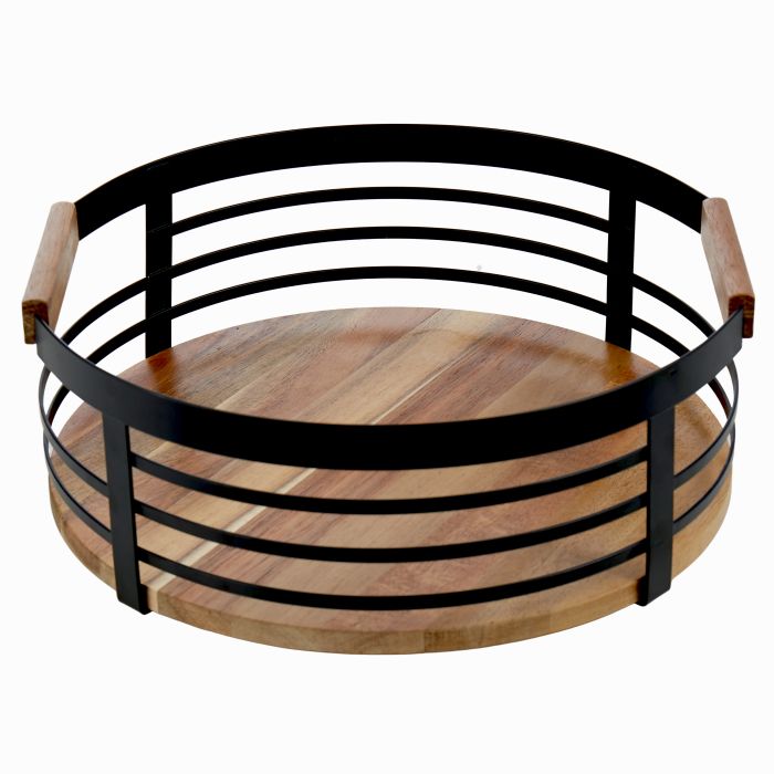 Rotating Storage Basket - Black 29.2cm