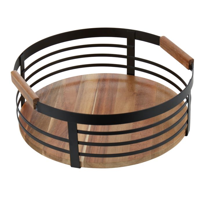 Rotating Storage Basket - Black 29.2cm