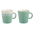 Fluted Mug 275ml Set Of 4 - Pink & Green