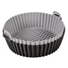 Masterpro Reusable Silicone Air Fryer Liner Round 2pc Set Grey & Black 56.5x46x38.5cm